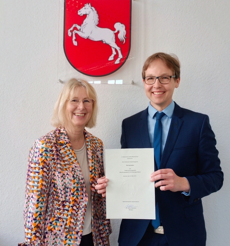 Präsidentin des Landgerichts und neuer Direktor des Amtsgerichts Emden